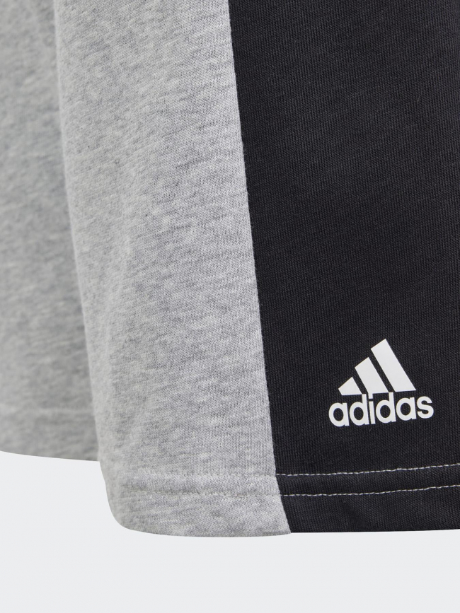 Ensemble t-shirt short gris noir blanc garçon - Adidas