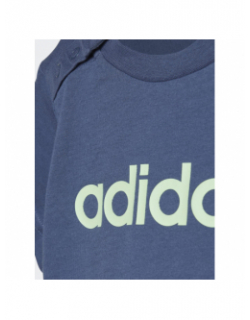 Ensemble t-shirt short linear set gris bleu bébé - Adidas
