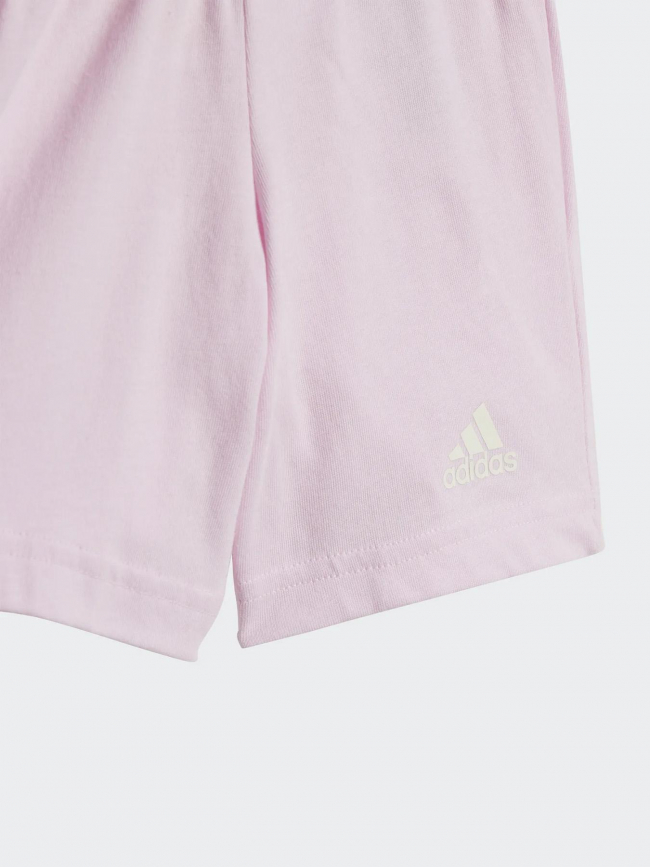 Ensemble short t-shirt rose jaune fille - Adidas