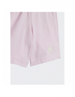 Ensemble short t-shirt rose jaune fille - Adidas
