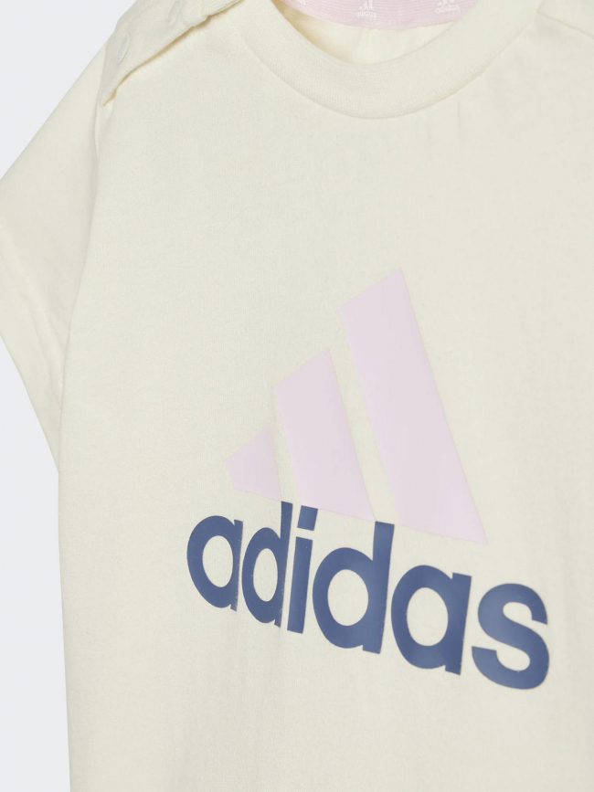 Ensemble short t-shirt rose jaune fille - Adidas