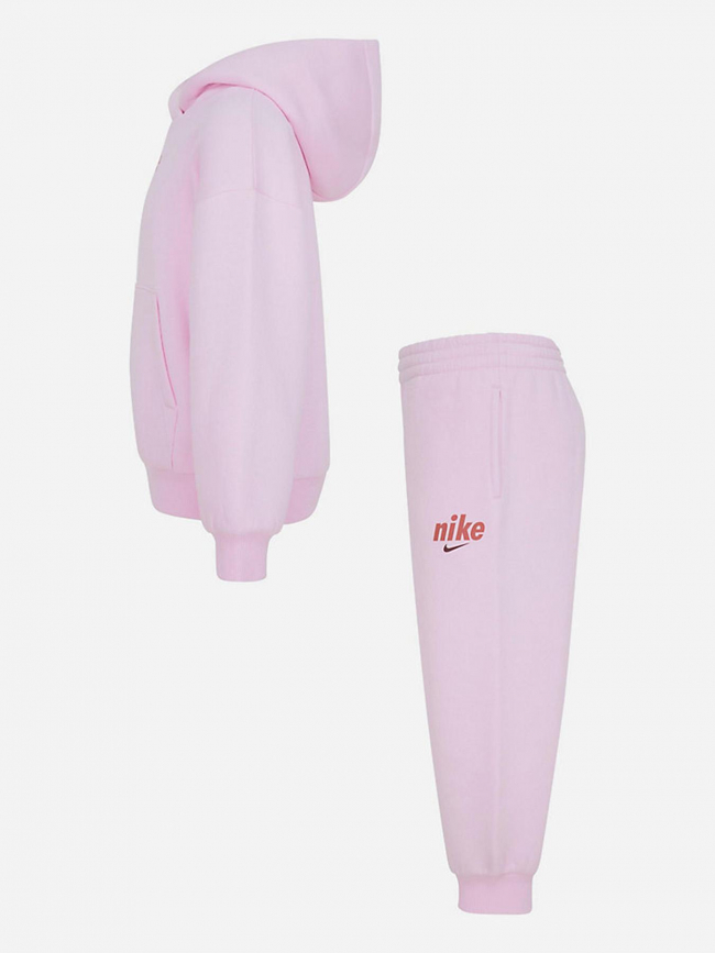Ensemble sweat à capuche jogging rose bébé - Nike