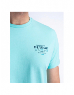 T-shirt ss classic imprimé bleu homme - Petrol industries