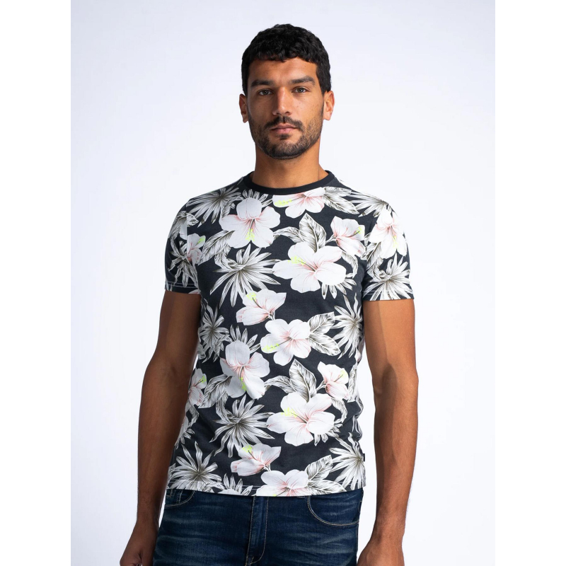 T-shirt  aop imprimé floral gris homme - Petrol Industries
