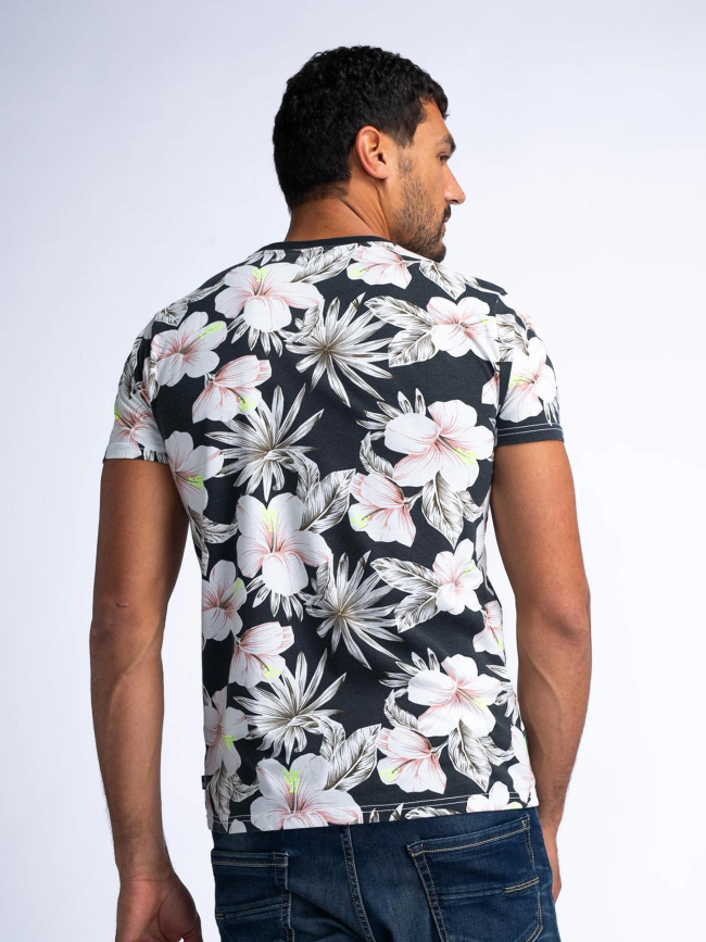 T-shirt  aop imprimé floral gris homme - Petrol Industries