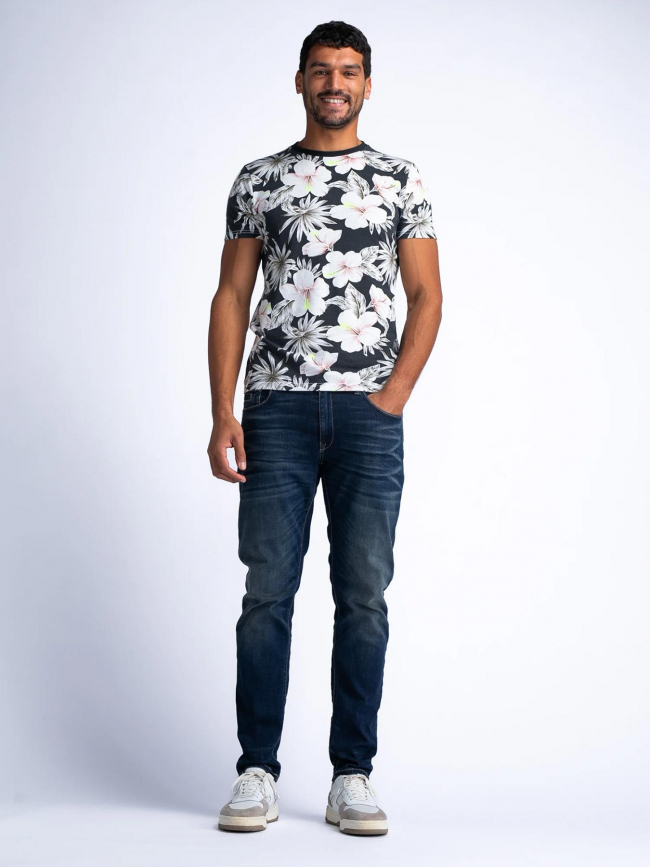 T-shirt  aop imprimé floral gris homme - Petrol Industries
