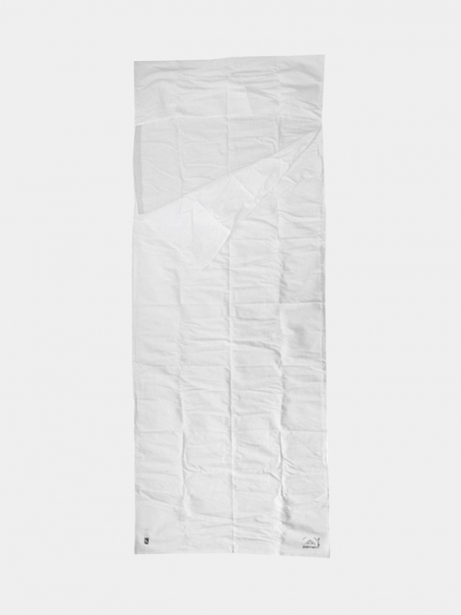 Drap de sac de couchage en coton blanc - Elementerre