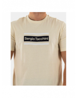 T-shirt lared logo beige homme - Sergio Tacchini