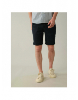 Bermuda mathy slim fit bleu homme - Deeluxe