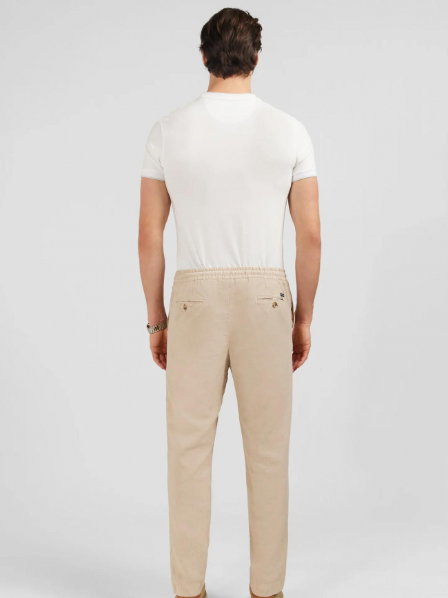 Pantalon taille élastique edimbourg beige homme - Eden Park