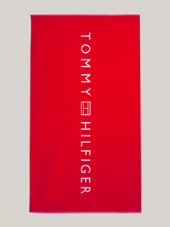 Serviette de plage logo rouge marine - Tommy Hilfiger