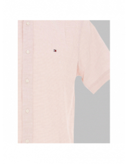 Chemise manches courtes fake solid rose homme - Tommy Hilfiger