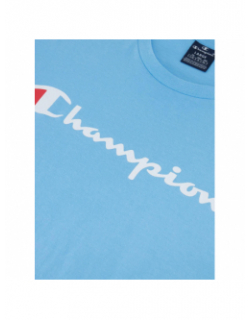 T-shirt crewneck logo bleu ciel homme - Champion