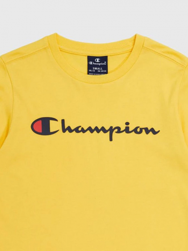 T-shirt crewneck logo jaune homme - Champion