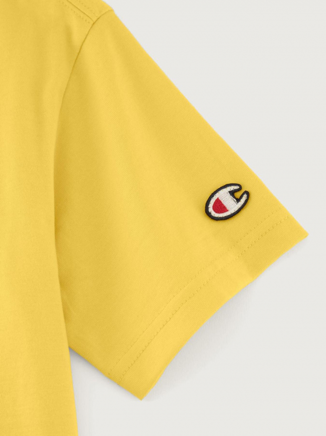 T-shirt crewneck logo jaune homme - Champion