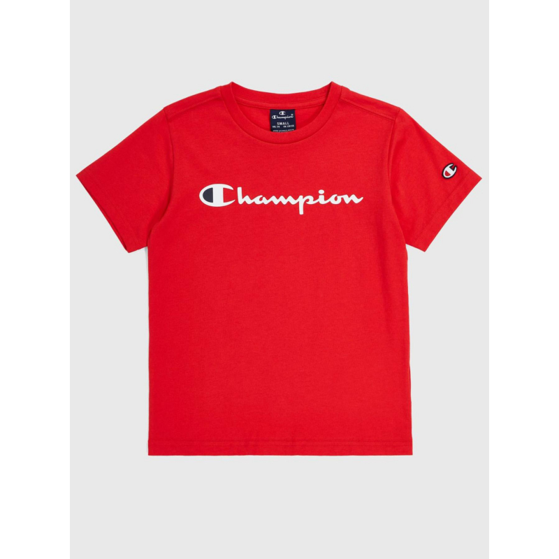 T-shirt crewneck logo rouge garçon - Champion