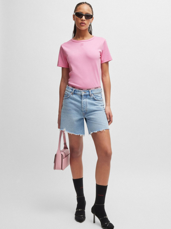 T-shirt uni deloris rose femme - Hugo