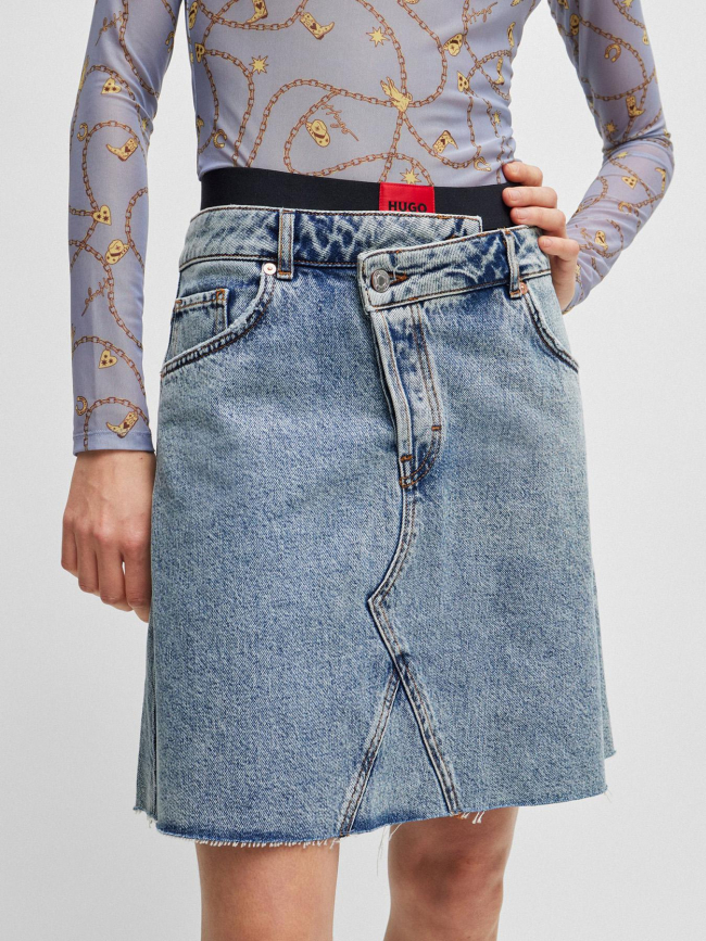 Mini jupe en jean galori bleu femme - Hugo