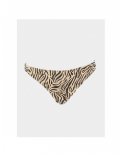 Culotte de maillot de bain zébré beige noir femme - Happy & So