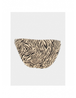 Culotte de maillot de bain zébré beige noir femme - Happy & So