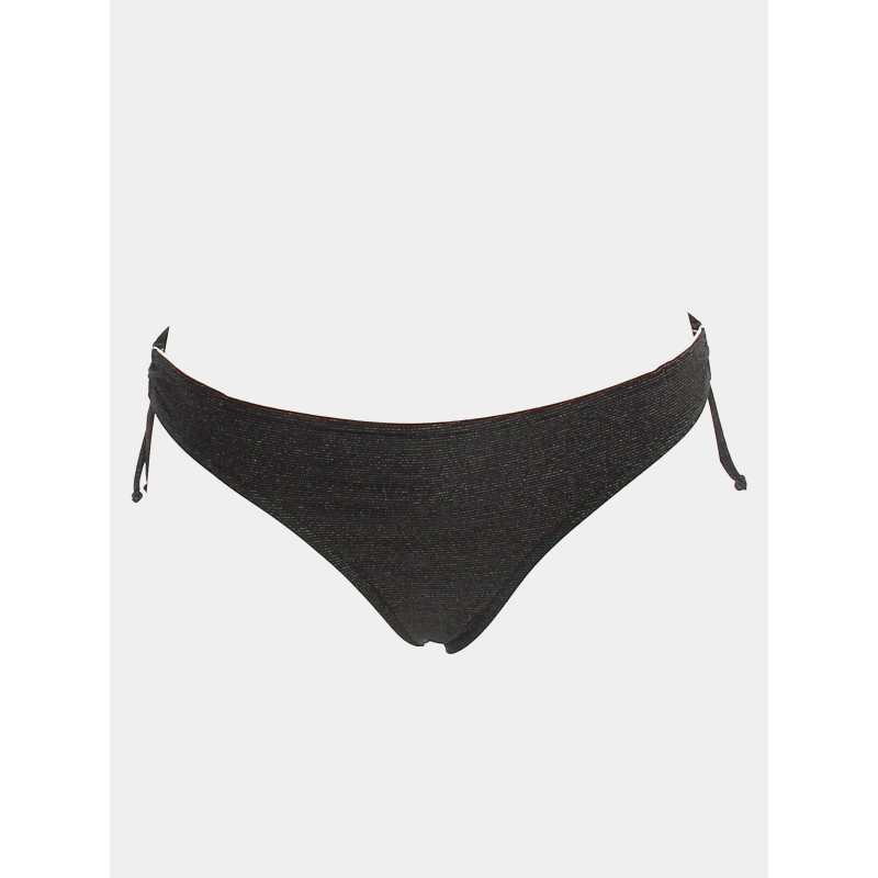 Culotte tanga de maillot de bain shine noir or femme - Happy & So