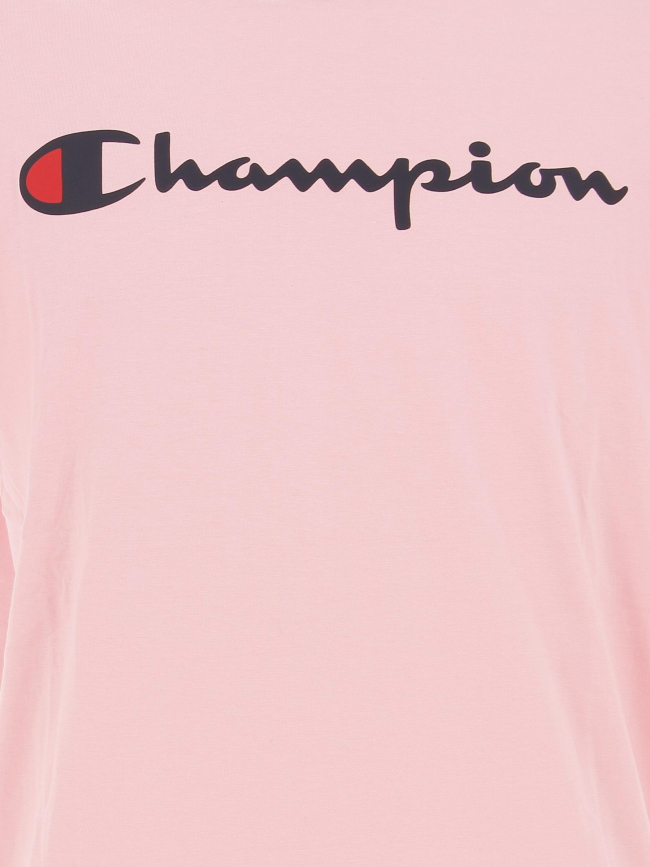 T-shirt crewneck logo rose homme - Champion