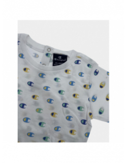 Ensemble short + t-shirt logo bleu blanc enfant - Champion