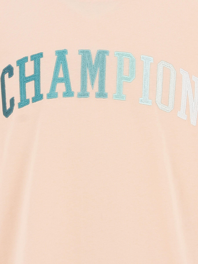 T-shirt logo dégradé vert crewneck rose fille - Champion