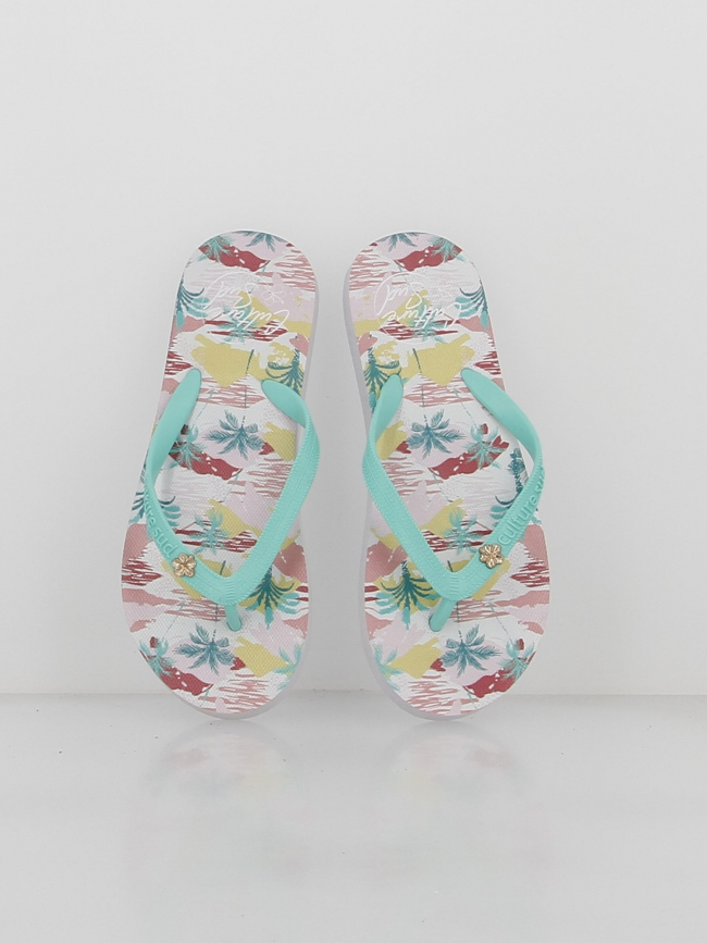 Tongs palmera vert rose fille - Culture Sud