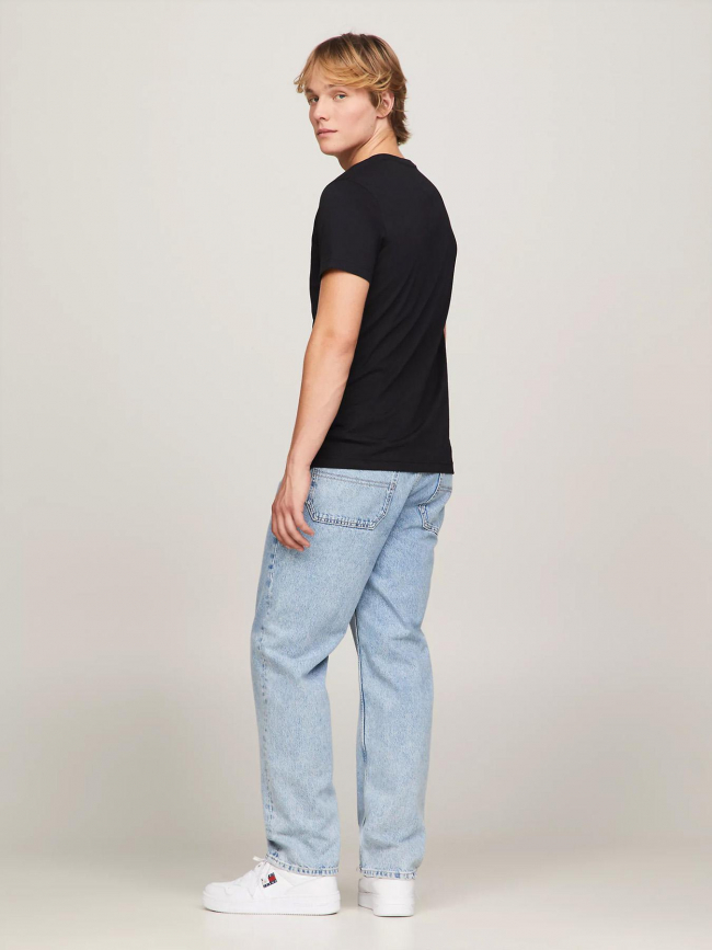 T-shirt col v original noir homme - Tommy Jeans