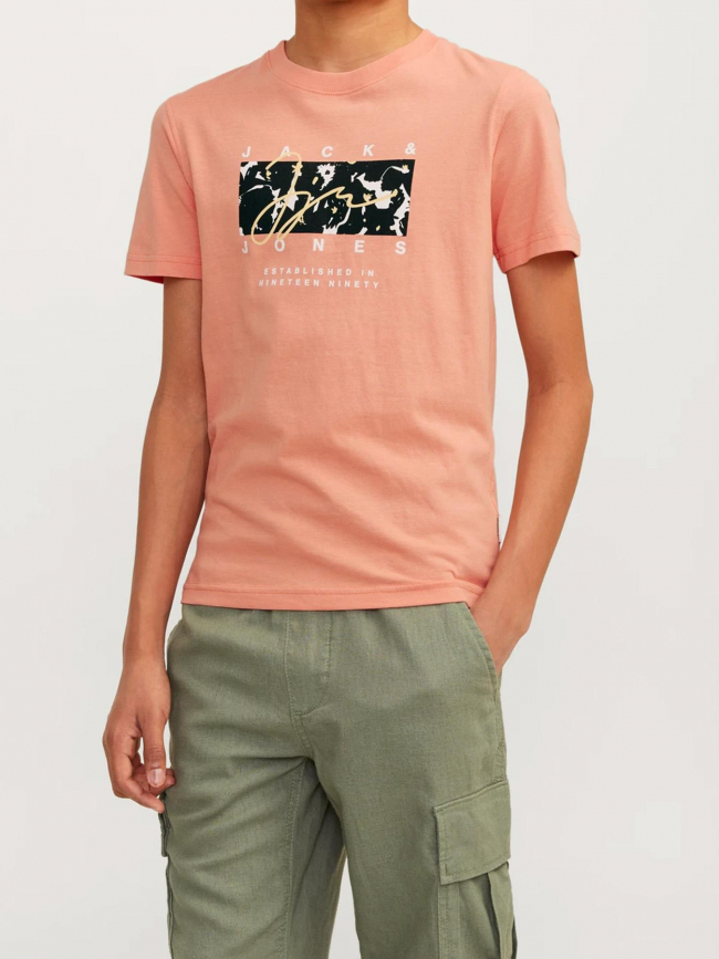 T-shirt aruba aop branding orange homme - Jack & Jones