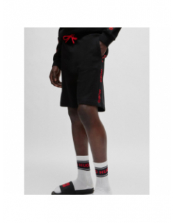 Short jogging bande logo noir rouge homme - Hugo