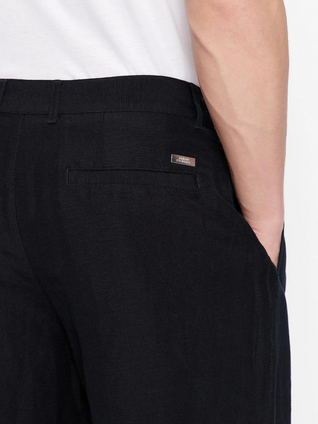 Short en lin bleu homme - Armani Exchange