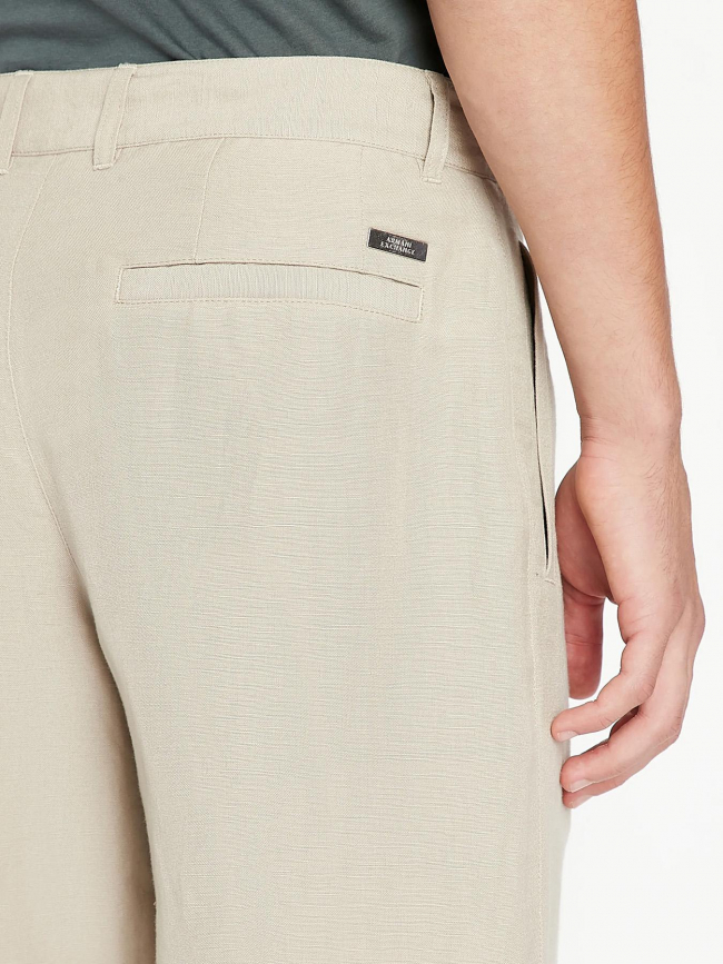 Short en lin beige homme - Armani Exchange