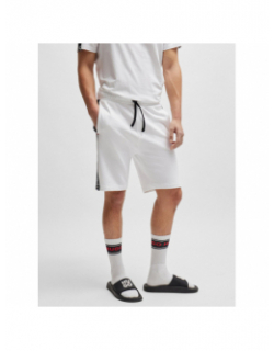 Short jogging sporty bande logo blanc homme - Hugo