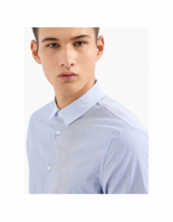 Chemise mini carreaux bleu homme - Armani Exchange