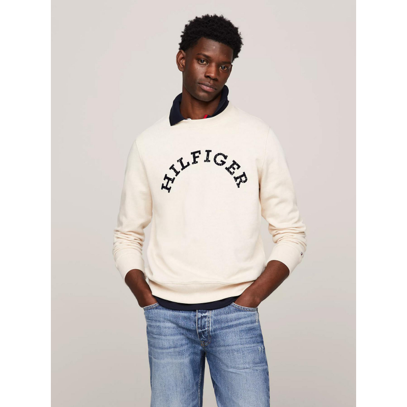 Sweat arched beige homme - Tommy Hilfiger