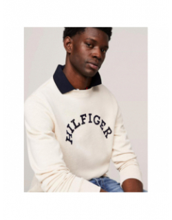 Sweat arched beige homme - Tommy Hilfiger