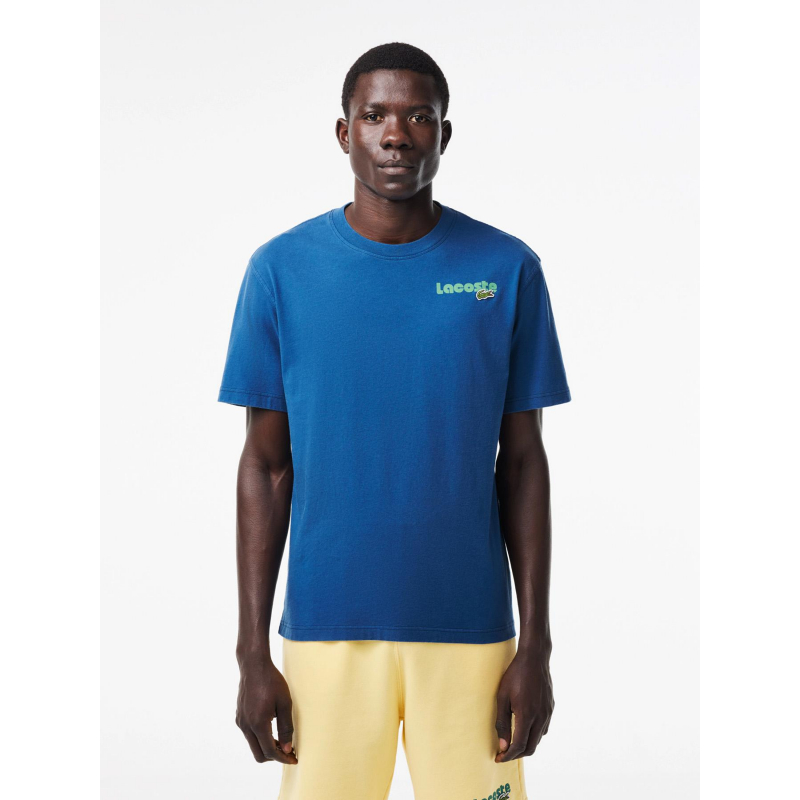 T-shirt logo vert bleu homme - Lacoste