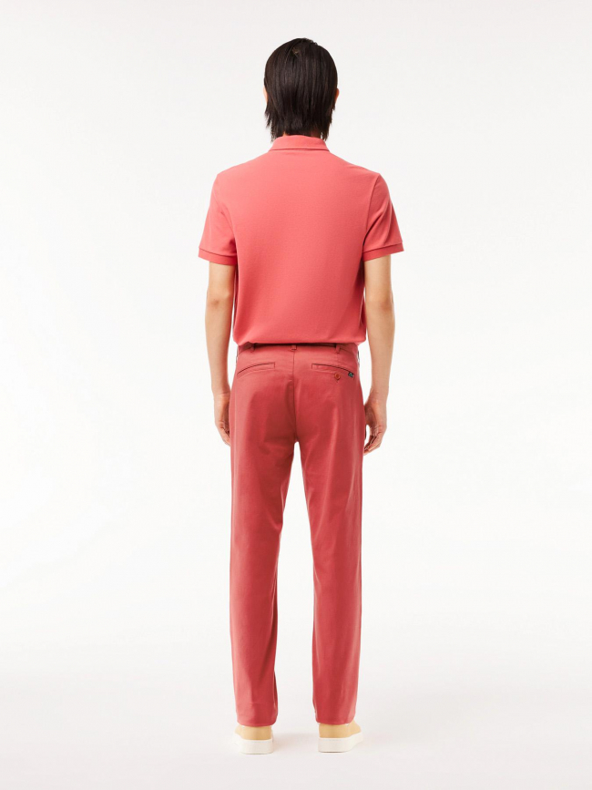 Pantalon chino core essentials rouge homme - Lacoste