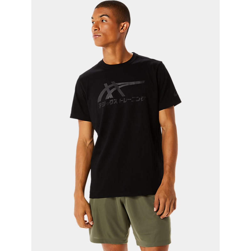 T-shirt logo tiger noir homme - Asics