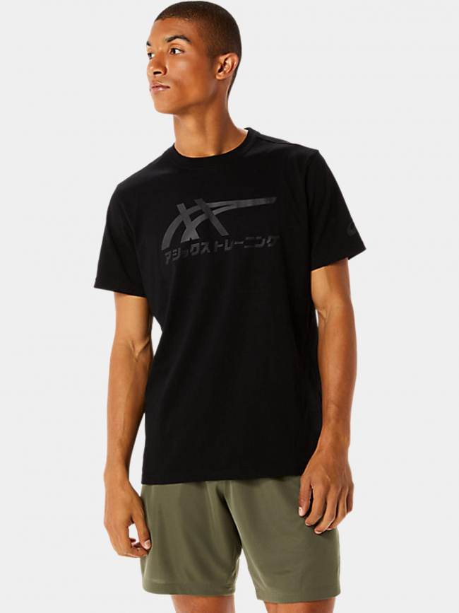 T-shirt logo tiger noir homme - Asics