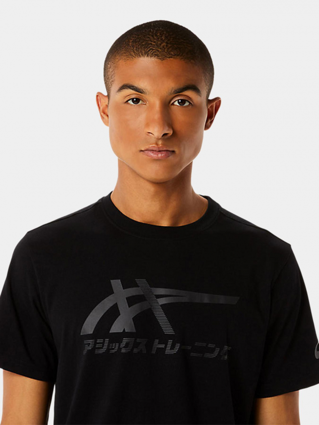 T-shirt logo tiger noir homme - Asics