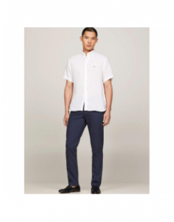 Chemise en lin pigment dyed blanc homme - Tommy Hilfiger