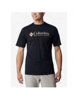 T-shirt retro logo noir homme - Columbia