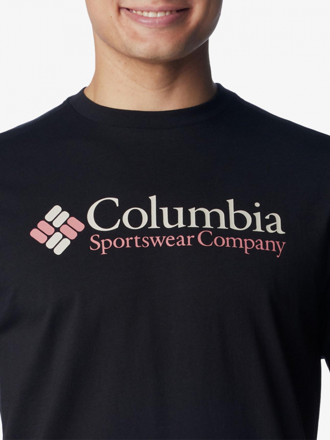T-shirt retro logo noir homme - Columbia