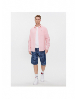 Chemise en lin regular blend rose homme - Tommy Jeans