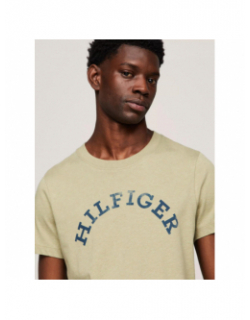 T-shirt arched logo beige homme - Tommy Hilfiger
