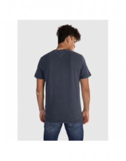 T-shirt logo garment dye bleu marine homme - Tommy Hilfiger