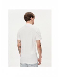 Polo embro badge blanc homme - Calvin Klein Jeans
